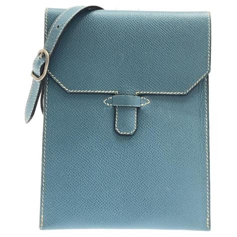 amelie hermes|Hermès Amelie Blue Leather ref.1057429 .